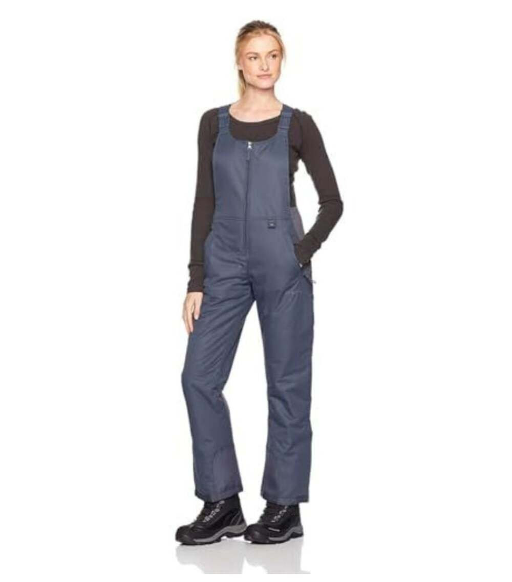 Arctix Women's Essential Insulated Snow Bib, Steel, Size Medium (8-10)